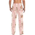 thumbnail image 4 of FORMRS Mens Pajama Pants with Pockets Sleepwear Lounge Bottoms Sizes S-2XL, Pink Candy House, 4 of 7