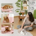 thumbnail image 4 of Pefilos 45" Modern Cat Tree House, Cat Condo for Indoor Cats, Activity Center Cat Scratching Tower for Kittens Toy, Pink, 4 of 8