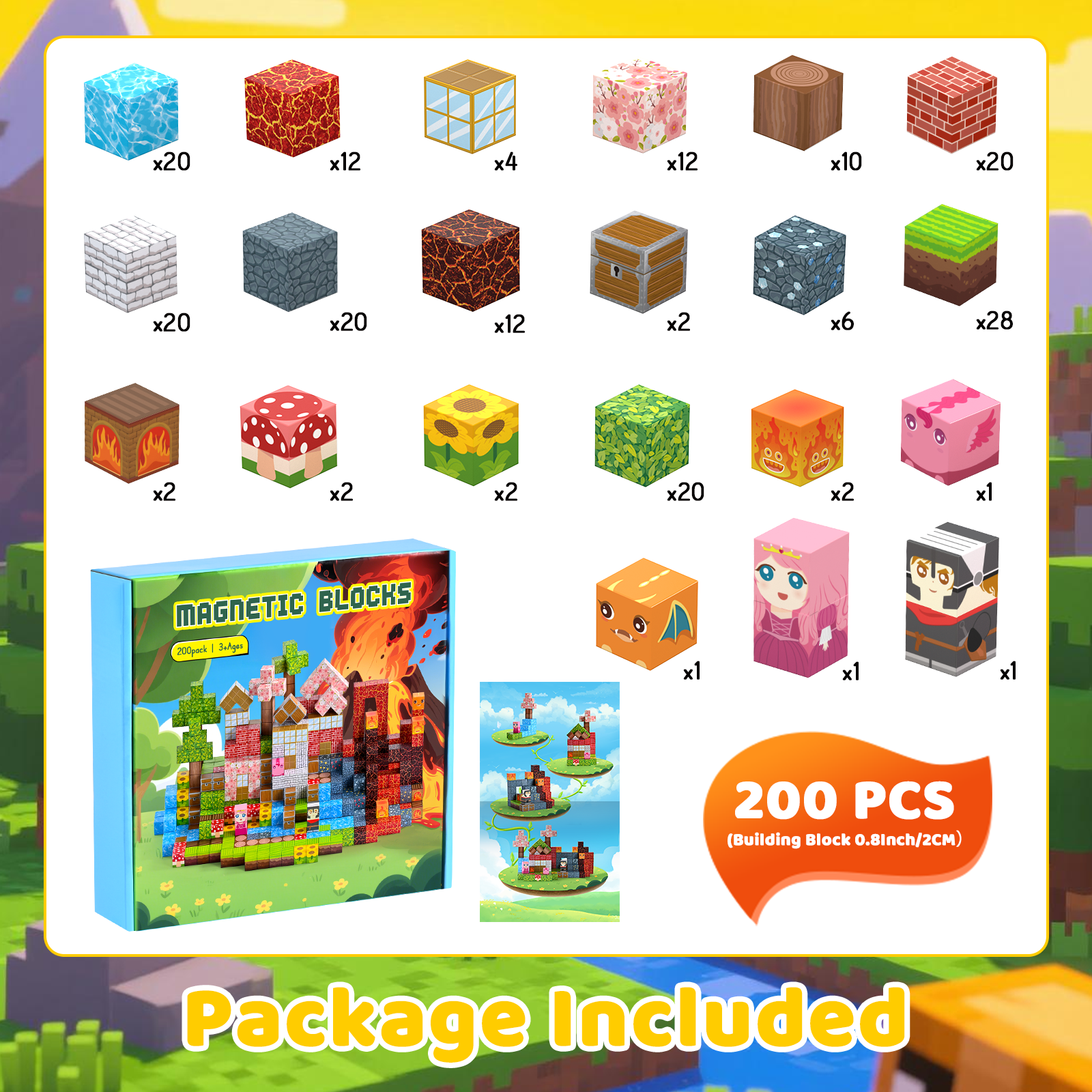 RaceGT 200-Piece Magnetic Building Blocks Set photo 5