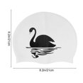thumbnail image 2 of Waterproof Swimming Hat 1Pcs White with Flexible Comfort for Swimming Use, 2 of 5