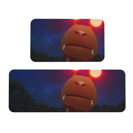 

Gokiu Pikmin Kitchen Mat 2PCS Kitchen Rugs Cushioned Anti Fatigue Non Skid Waterproof Floor Mats for Home Office Sink Laundry Desk