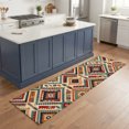 thumbnail image 5 of Bohemian Plaid Washable Area Rug 2 x 6 ft Boho Southwestern Tribal Vintage Geometric Checkered Soft Non‑Slip Rugs Stain Repellent Indoor Mats for Long Hallway, Kitchen Runner, Corridor Laundry, 5 of 9