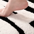 thumbnail image 4 of Fmxomd Black and White Bathroom Rugs, Bath Letters Non Slip Bathroom Mat, Soft Absorbent Cute Bath Mat, Machine Washable Quickly Dry Comfortable Bathmat for Bathtub, Bedroom, Shower, 16"x24", 4 of 7