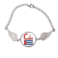 thumbnail image 1 of Cuba bandera nacional rojo patron azul Pulsera pulsera pulsera alas de ángel pulsera, 1 of 3