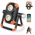 thumbnail image 1 of Luz de trabajo con lúmenes de base magnética, luz de trabajo giratoria cálida recargable, luz de trabajo LED impermeable plegable para foco en el lugar de trabajo, inspección de automóviles, camping de emergencia Rojo Verde, 1 of 5