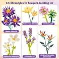 thumbnail image 2 of Set de construcción con ramo de flores IKIDSUN con 891 piezas para decoración del hogar, 2 of 7