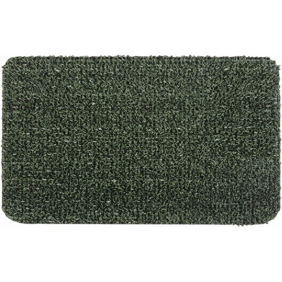 Grassworx Clean Machine Plus Scraper Doormat - Non-Slip, Outdoor - 17.5 x 29.5 Green — Residential Use, Standard Application