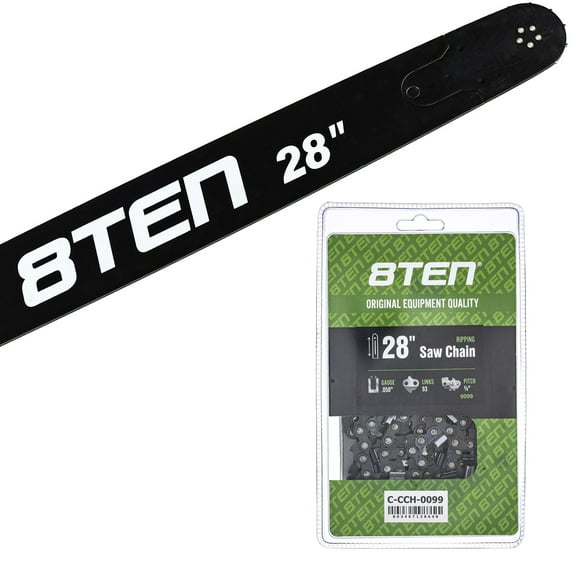 8TEN 28" Chainsaw Bar & Chain .050 3/8 93DL for Husqvarna Echo MK1010290