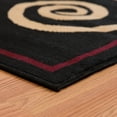 thumbnail image 5 of Designer Home Soft Transitional Indoor Modern Area Rug Curvy Swirls  - Actual Size: 7' 10" x 10' 6" Rectangle (Burgundy), 5 of 5