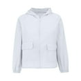 thumbnail image 3 of FAIWAD Womens Lightweight Windbreaker Waterproof Windproof Hooded Jackets with Pockets Zipper Workout Outwear, 3 of 6