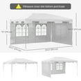 thumbnail image 3 of 10x13ft Party Tent Wedding Gazebo Outdoor Waterproof PE Canopy Shade, 3 of 10