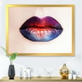 thumbnail image 3 of Designart 'Female Lips With Bright Multicolored Lipstick' Modern Framed Art Print, 3 of 4