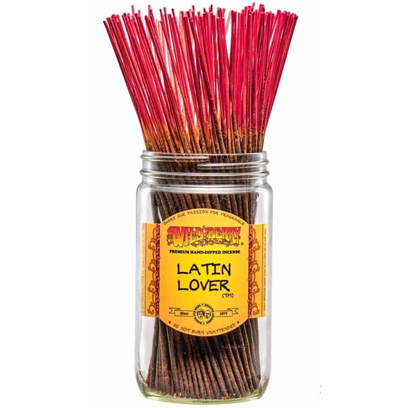Wild Berry Latin Lover Incense Sticks, 100 Count Hand-Dipped Aromatic Incense