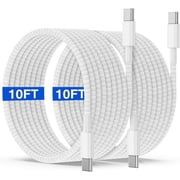 iPhone 17 16 15 Charger Cable 10ft, Long USB C to C Charging Cable Cord, 60W Type C to C Charger Cable for Apple iPhone 17 Pro Max/17 Air/16 Pro Max/15 Pro Max, MacBook Pro/iPad/Samsung Galaxy Case