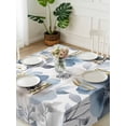thumbnail image 3 of Blue Spring Floral Suqare Tablecloth - 54 x 54 Inch, Watercolor Summer Flowers Abstract Waterproof & StainResistant Tablecloth, Washable Oil-proof Table Cover for Dining/Party/Wedding/Camping/Buffet, 3 of 9
