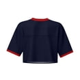thumbnail image 5 of Soccer Cup 2026 Jersey Crop Tops American Soccer with V Neck Short Sleeves Featuring Breathable Fabric for Game Day Parties Tailgating Events Beach Outings Summer Festivals Navy S, 5 of 5