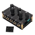 thumbnail image 1 of Dual Channel Passive Sound Mixer, 4 Input 1 Output o Input, Mini Portable Low Noise Passive Stereo Sound Mixer for PC and Phone, 1 of 4