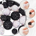 thumbnail image 3 of 48Pcs 8 Styles Resin Rhinestone Beads Disco Ball Bead Bulk Round Bubblegum Pave Full Rhinestones Glitter Spacer Pen Beads, 3 of 5