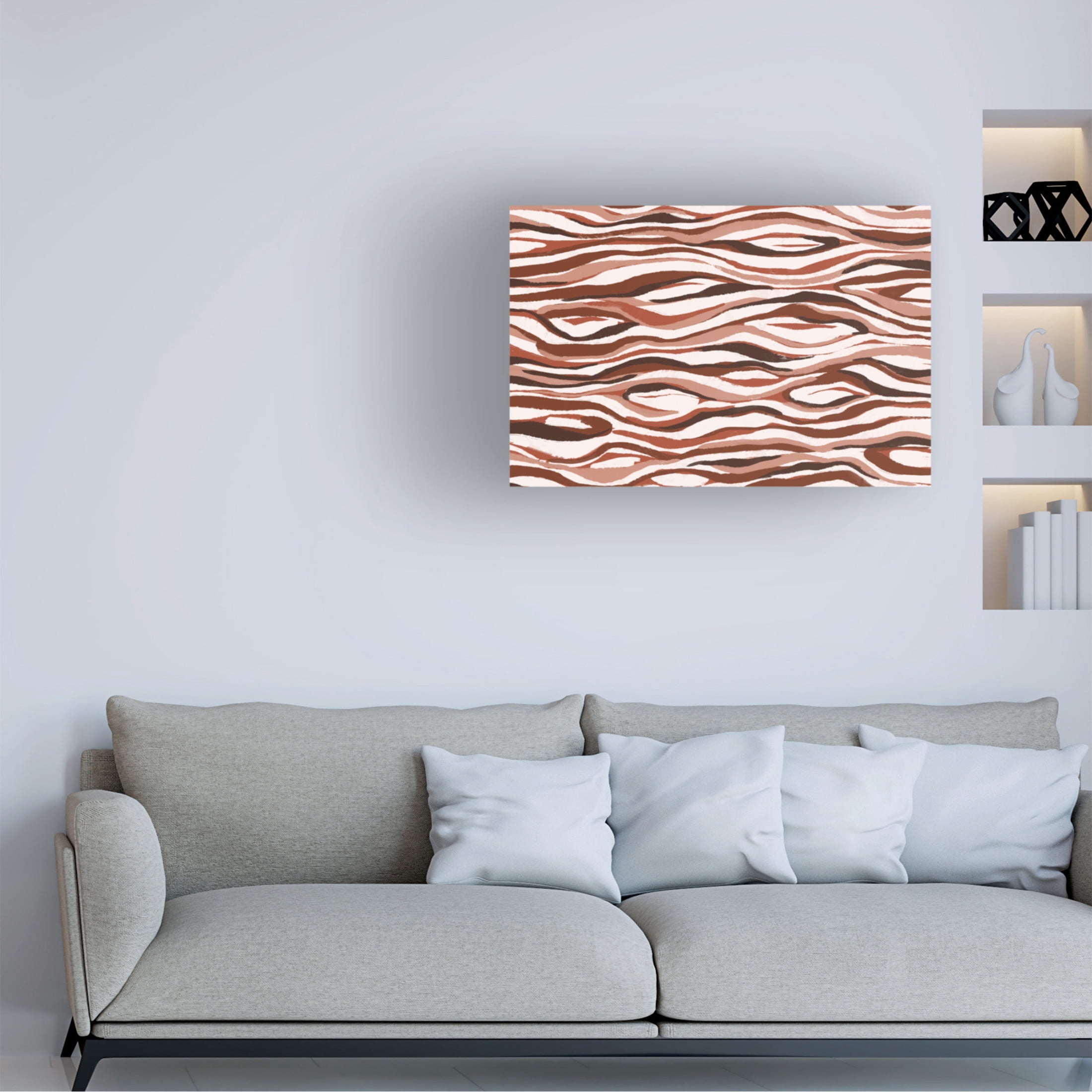Canvas Wall Art - Treechild 'Abstract Pastel Tree Bark Pattern' Wall Art for Living Room, Bedroom, or Office D?cor by Trademark Fine Art - 47 x 30 Inches