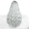 thumbnail image 1 of Pelucas con flequillo para mujer, peluca ondulada suelta Peluca de mujer Cabello largo ondulado y rizado con flequillo natural en el centro de las bandas, 1 of 3