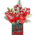thumbnail image 1 of Árbol de Navidad KPX artificial para mesa, tamaño pequeño, con adornos, 1 of 6