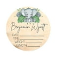 thumbnail image 1 of Birth Announcement Plaque Engraved Ornamental Cute Baby Name Reveal Sign Keepsake for Photo Props, 1 of 10