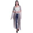 thumbnail image 1 of Moomaya Viscose Georgette Printed Long Shrug Slit Sleeves Cardigans For Women, 1 of 5