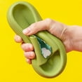 thumbnail image 4 of adviicd Boy Slippers Cloud Slides for Kids,Boys Girls Shower Slippers Slip on Sandals,Non-Slip Open Toe Pillow Slippers Sandals,Quick Drying Summer Beach Pool Shoes (Blue,9), 4 of 6