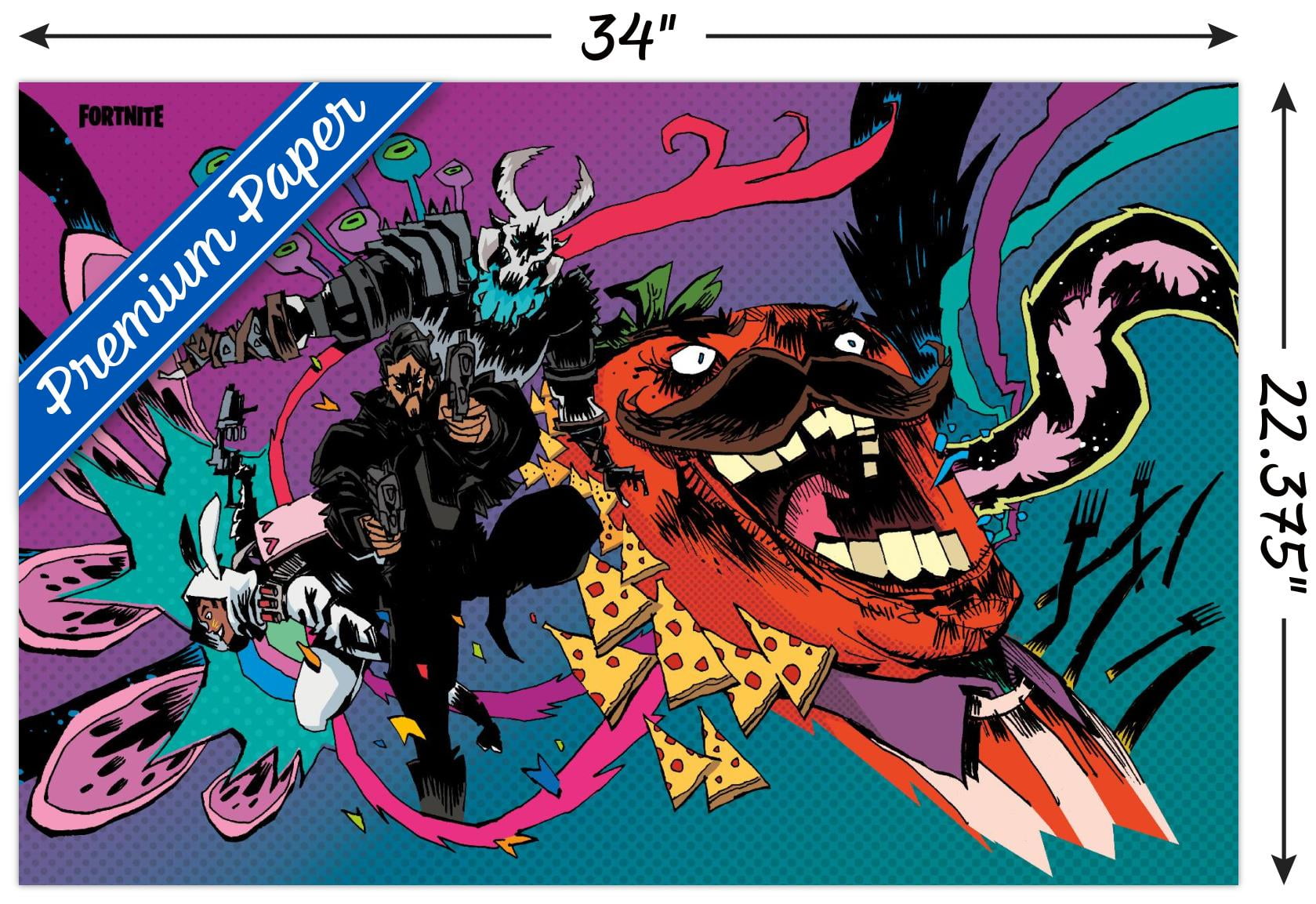 Fortnite - Jim Mahfood Pizza Wall Poster, 22.375" x 34"