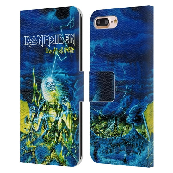 Head Case Designs Officially Licensed Iron Maiden Tours Live After Death Leather Book Wallet Case Cover Compatible with Apple iPhone 7 Plus / iPhone 8 Plus