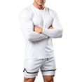 thumbnail image 6 of PNTUTB Sports Set for Men Athletic Wear Set Round-Neck Long-Sleeve Quick-Dry T-Shirt and Double-Layer Shorts High-Stretch Set for Running Training, 6 of 7