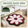 thumbnail image 5 of SIXHOME 26"x26" Vibrant Floral Bathroom Rug Non Slip Bath Mat Ultra-Soft Super Absorbent Quick Dry Bathroom Mat Machine Washable Single-Needle Tufted Floral Bath Mats for Bathroom Floor Teal, 5 of 7