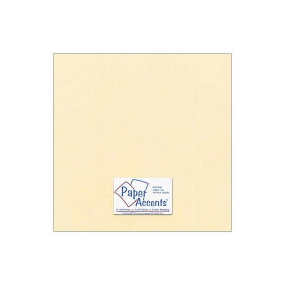 Paper Accents Cardstock 12"x 12" Pearlized 98lb Cornsilk 25pc