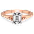 thumbnail image 3 of 5 Carat IGI Certified Emerald Shape Lab Grown Diamond Engagement Ring | 14K Rose Gold | Cynthia Split Shank Diamond Ring | FG-VS1-VS2 Quality Friendly Diamonds, 3 of 5
