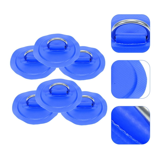 IFANLANDOR 6 Pcs Boucles Élastiques en Forme de D pour Fixation de Cordon de Kayak Métal Bleu