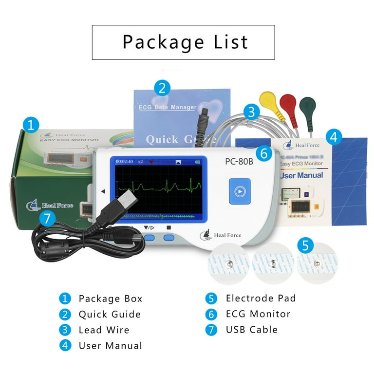 FDA & CE Approved Portable ECG Monitor by Heal Force