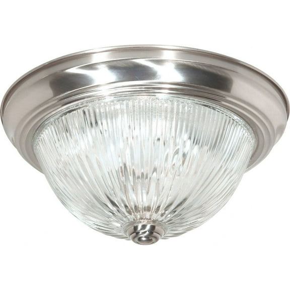 60/6024-Nuvo Lighting-2 Light Flush Mount-13.25 Inches Wide by 5.5 Inches High-Brushed Nickel Finish
