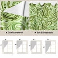 thumbnail image 5 of Vintage Green Swag Curtains for Kitchen/Bedroom/Living Room, Retro Botanical Abstract Art Scalloped Curtains 63 Inch Long, Rod Pocket Window Swag Topper Curtains Valances 2 Panels Set 36"x63", 5 of 8