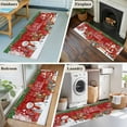 thumbnail image 5 of Runner Rug 2'x6', Red Christmas Washable Non-Slip Hallway Runner Rugs, Xmas Snowman Santa Elk Winter Snowflake Bedside Rugs Floor Mats Carpet Runners for Kitchen Bathroom Laundry Room, 5 of 8