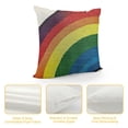 thumbnail image 4 of PHYHOO AVOIN Happy St Patricks Day Saying Throw Pillow Cover, Watercolor Rainbow Lucky Clover Cushion Case for Sofa Couch, 4 of 5