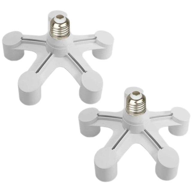 Socket Adaptador para Bombillas AdapFive 2 Pzs 1 a 5 E27 110-220V 60Hz.