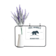 thumbnail image 1 of Animales de dibujos animados de rinoceronte Azul silueta Tarjeta de jarrón de lavanda artificial, 1 of 3