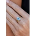 thumbnail image 2 of 18K Gold Over Sterling Silver Genuine 6.00 Carat Blue Topaz Cocktail Ring, 2 of 2