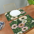 thumbnail image 2 of GZHJMY Placemats Set of 4,Flowers Anemone Butterflies Heat-Resistant Non-Slip Double Sided Washable Kitchen Dining Table Mats for Kitchen Table Decoration, 12"x18", 2 of 6