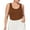 Coffee, variant on breaise Women Plus Size Cami Tank Top Sleeveless Strappy Y2K Camisole Slim Fit Basic Summer Tshirt Basic Tight T Shirts XL-5XL