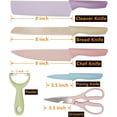 thumbnail image 2 of 7-Piece Colored Kitchen Knife with Cutting Board Set, Professional Stainless Steel Wheat straw Kitchen Knives Set with Gift Box Sharp Cutting Knives Set Kitchen Essentials for New Home, 2 of 6