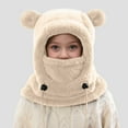 thumbnail image 6 of Splozh Infant Beanie Hat Winter Winter Pullover Hat Children's Double Ear Cute Knitting Yarn Baby Hat Beige,3-10 Years, 6 of 7