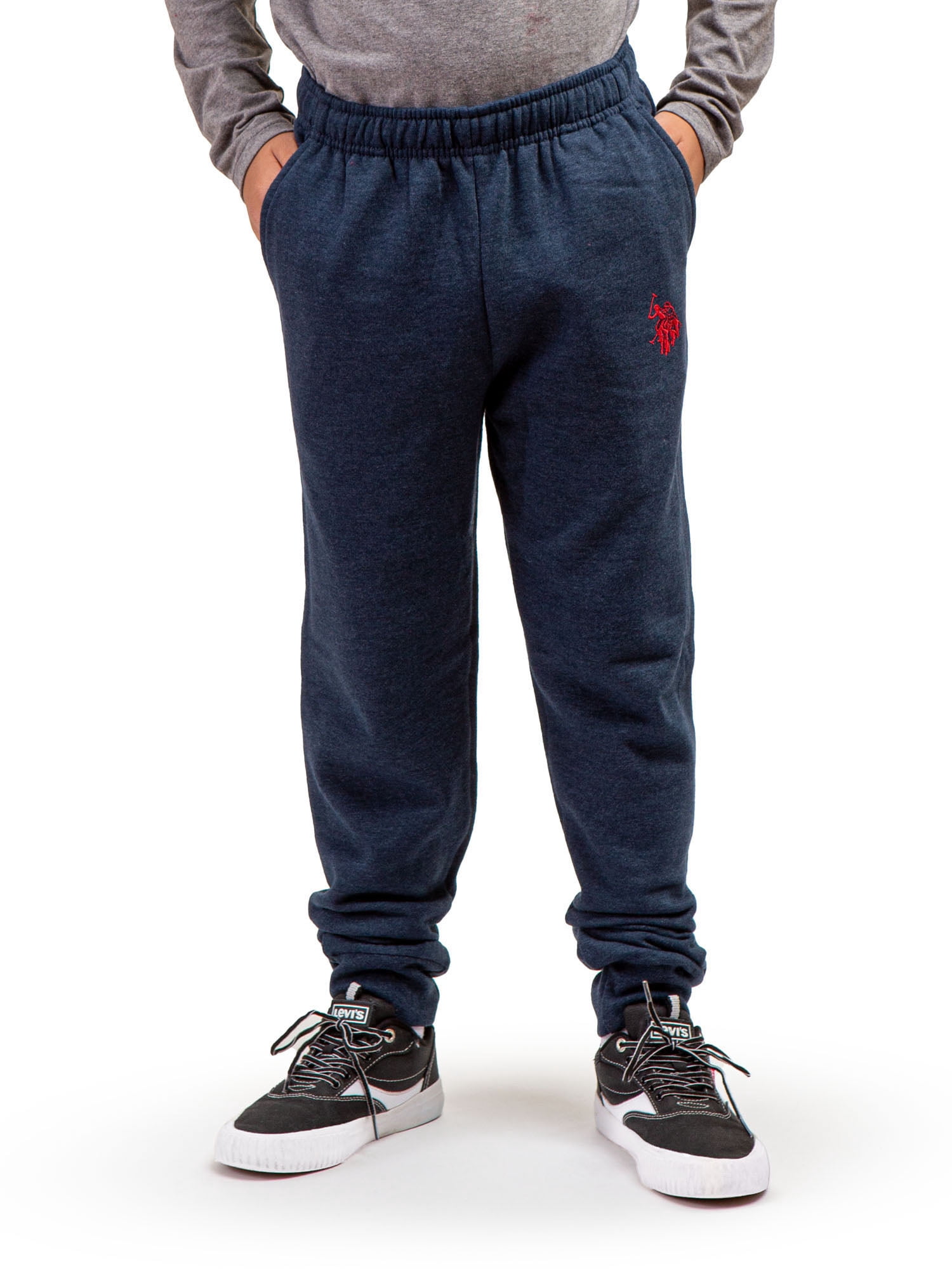 U.S. Polo Assn. Boys Fleece Zip-up Hoodie and Jogger, Sizes 4-18