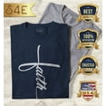 thumbnail image 2 of S4E Men's Faith Cross Religious T-Shirt XXXXX-Large Navy, 2 of 4
