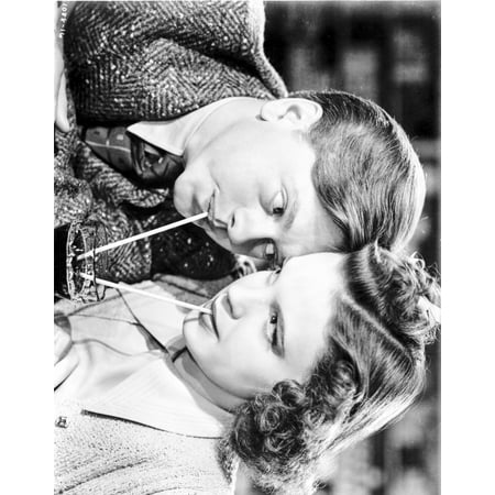 - Judy Garland Mickey Rooney Babes in Arms 1939 drinking from the same cup Photo Print